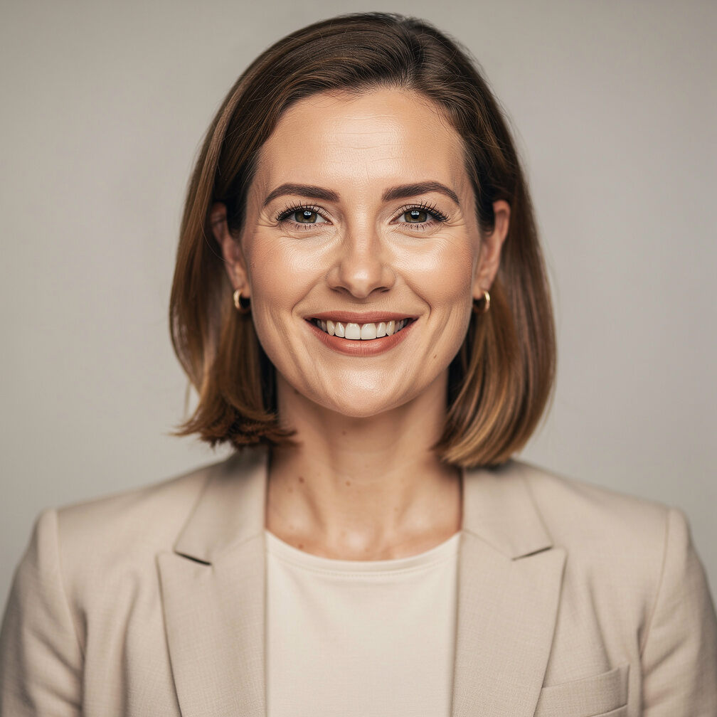 Portrait of a Belgian female podcast producer