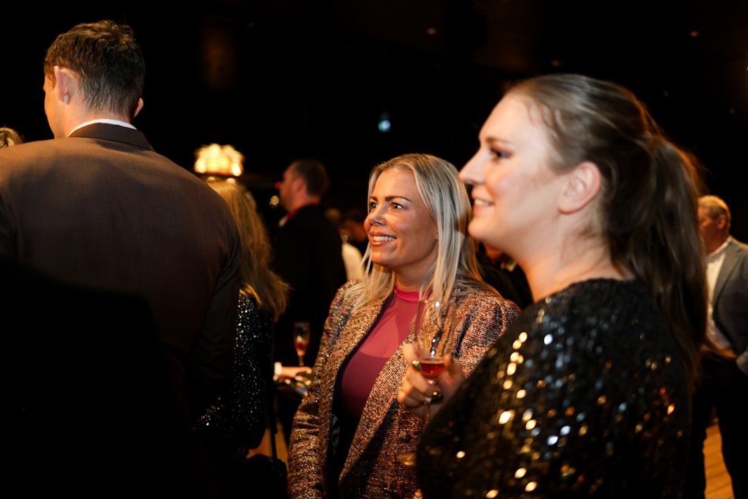 media professionals networking at event
