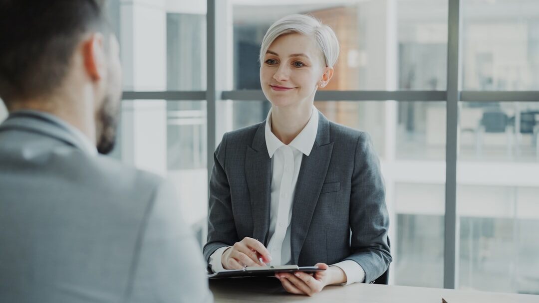 professional interviewer conducting session