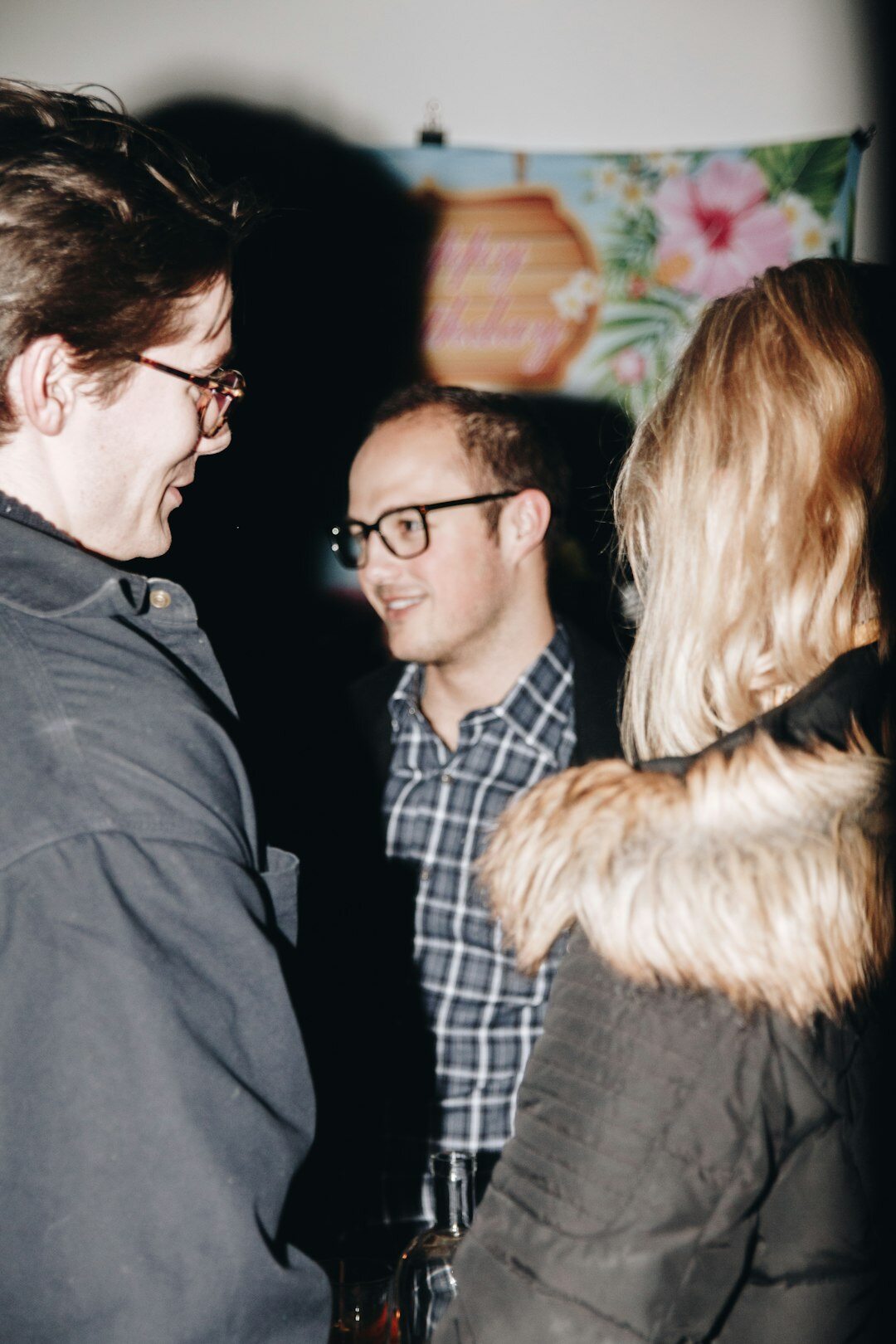interviewer and guest smiling