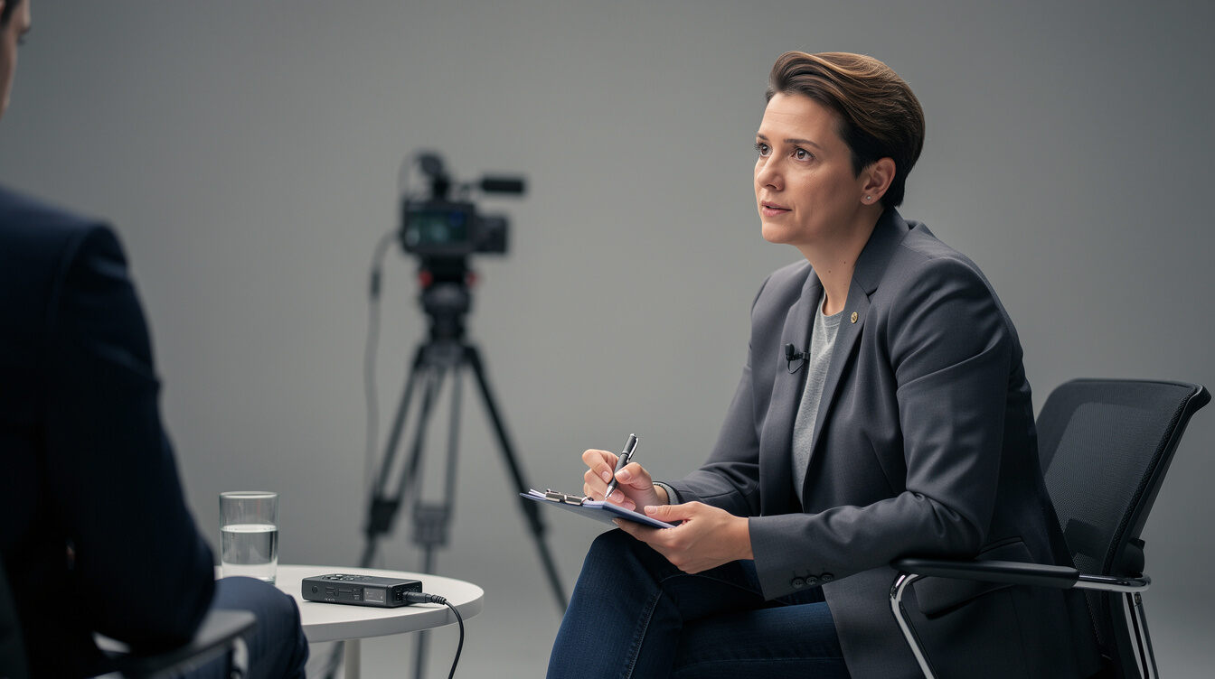 interviewer asking questions